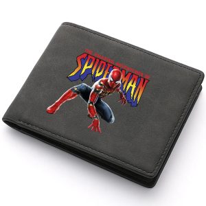 Porte de Monnaie Spider Man Gris Noir Héros