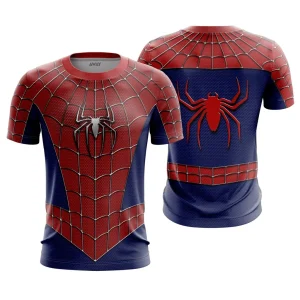 T SHIRT SPIDER MAN ROUGE AVEC DESSINE SPIDER MAN