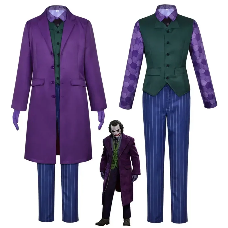 Costume Joker Cosplay Film Batman 6 Pcs