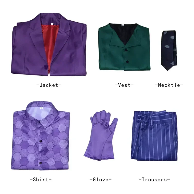 Costume Joker Cosplay Film Batman 6 Pcs – Image 2