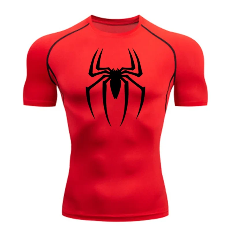 T-Shirt Gym Running spider man rouge