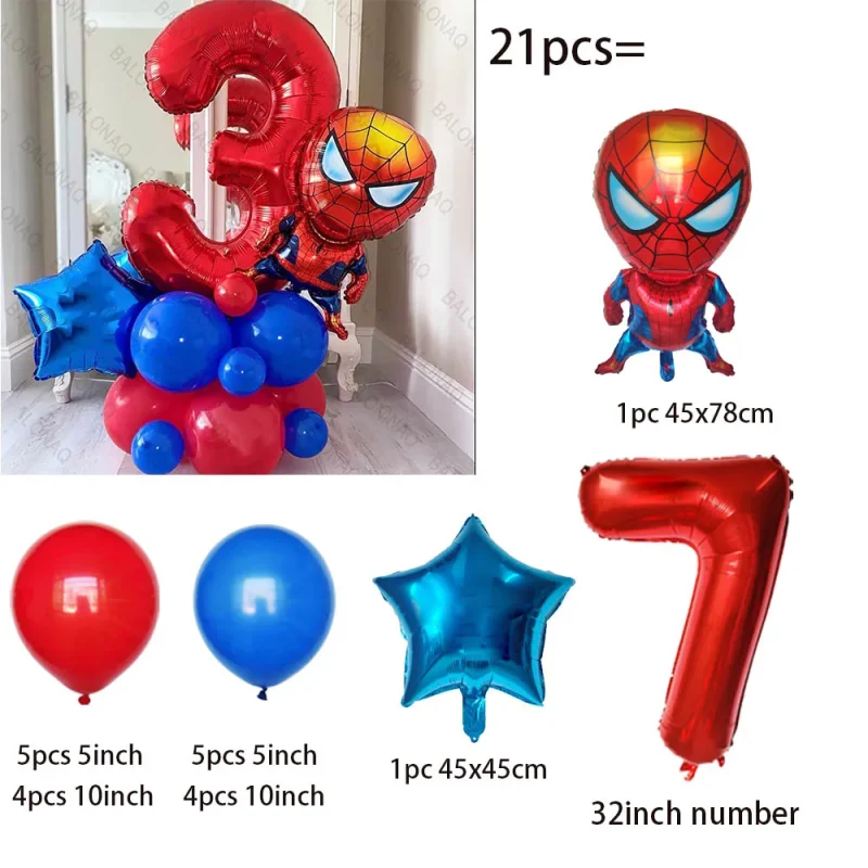 Accessoires d'Anniversaire - Ballons D'années Spider Man – Image 10