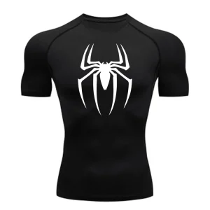 T-Shirt Gym Running spider man full noir