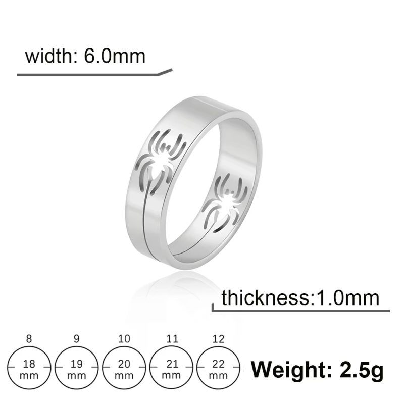 Bague Spider Man Bague Araignée en Acier Inoxydable - Bijoux – Image 5