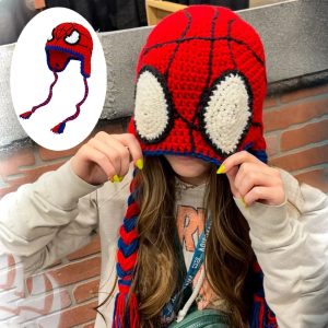 Bonnet Spiderman Fils Décoratifs - Yeux Emblématiques & Style Unique